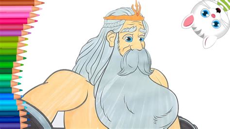 Ilustración de dibujos animados zeus dios griego vector de stock. Dibujo De Zeus De Esmirna Para Colorear - Colorear Zeus ...