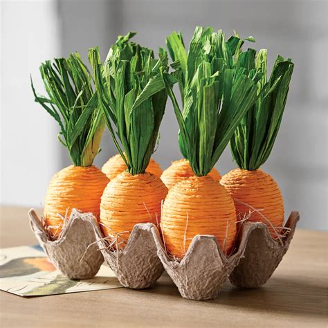 Set Of 6 Decorative Carrots Easter Carrots Diy Easter Decorations