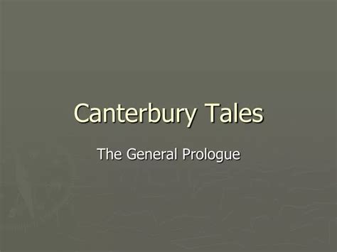 Ppt Canterbury Tales Powerpoint Presentation Free Download Id7065446