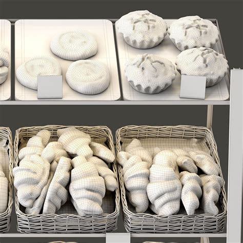 Showcase With Pastries 3d Model Cgtrader