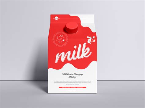 Free Psd Milk Carton Packaging Mockup Free Mockup Zone