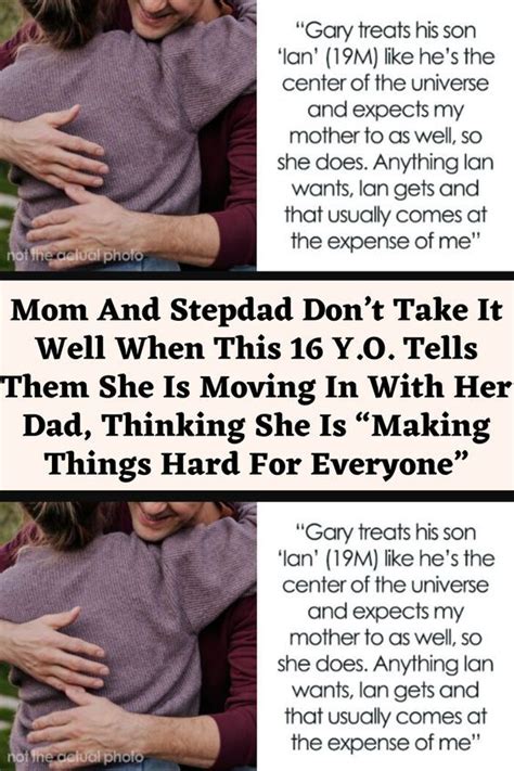 Two Women Hugging Each Other With The Captionmom And Stepdad Dont Take It Well When This Is