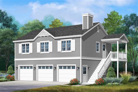 2 Bed Carriage House Plan With 3 Car Garage 22145sl Architectural