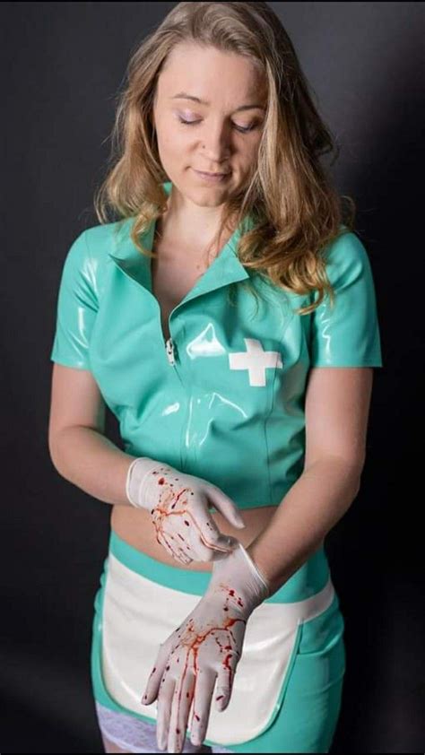 latex nurse cosplay krankenschwester kleidung regenkleidung pvc schürze