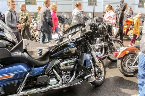Visitors Pass Between Motorcycles Editorial Stock Image Image Of People Participants 155841969
