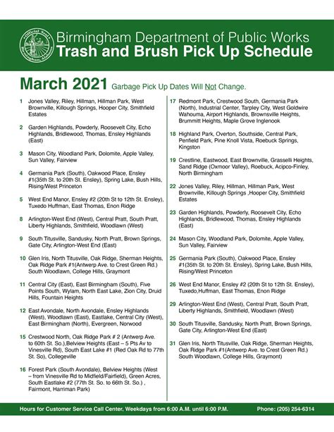 Can be picked up per service, with a limit of 24 cu. Department of Public Works - Bulk Trash Schedule « The ...