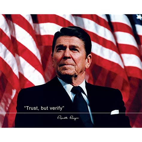 Buy Ronald Reagan Poster Photo Picture Framed Quote Trust But Verify