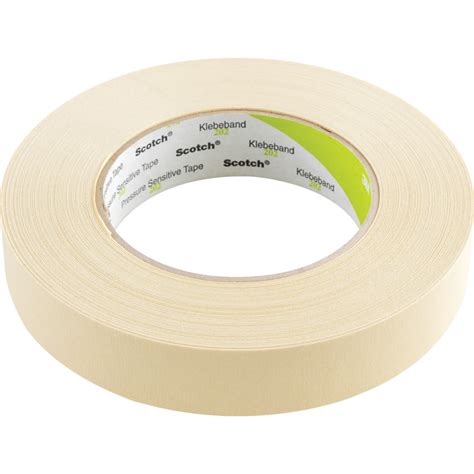 3m 202 Masking Tape Crepe Paper 24mm X 50m Cream 7100044183