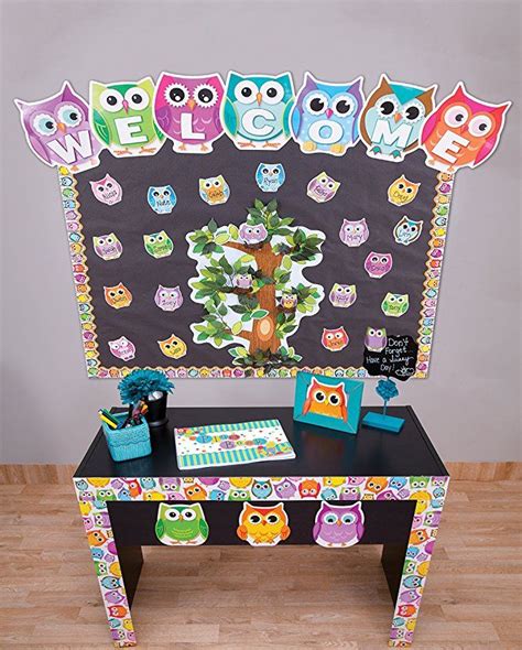 Owl Classroom Theme With Colorful Owls Borders Owl Theme Classroom