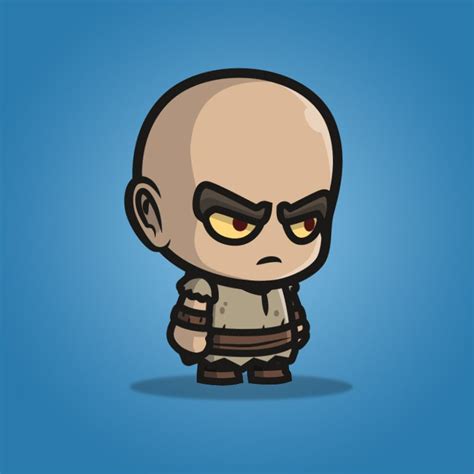 Evil Bald Guy 2d Character Sprite Tokegameart Game Character