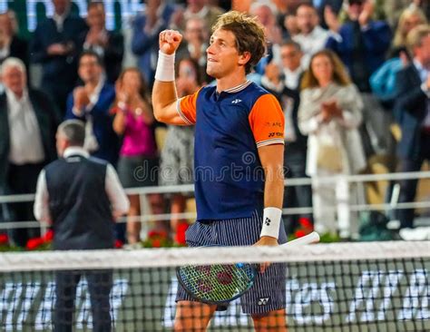 Casper Ruud Of Norway In Action During Men Singles Semi Final Match