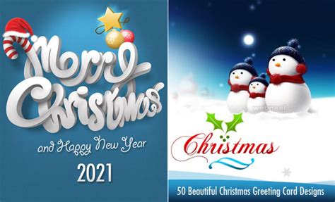 Daily Inspiration 50 Best Christmas Greeting Card Designs From Top