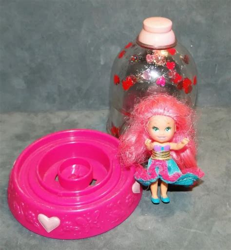 VINTAGE PLAYSKOOL KRYSTAL Princess Hearts Doll Globe Pink Red Blue