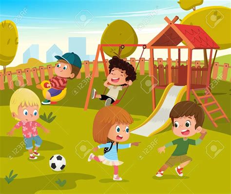 Children Playing Outside Cartoon Images And Photos Finder
