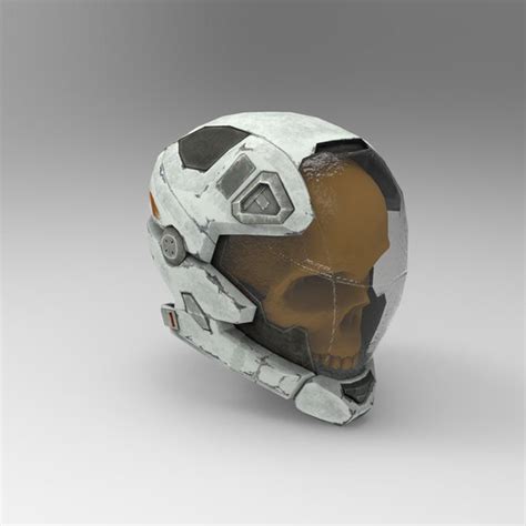 Haunted Halo Reach Spartan Helmet Wearable Template For Paper Etsy