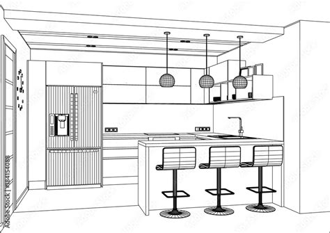 Sketch Of Kitchen Home Design Ideas