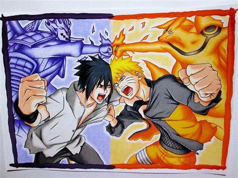Naruto And Sasuke Drawing Fight Torunaro