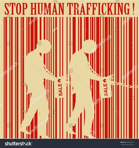 Anti Human Trafficking Campaign Vector Template Stock Vector Royalty Free