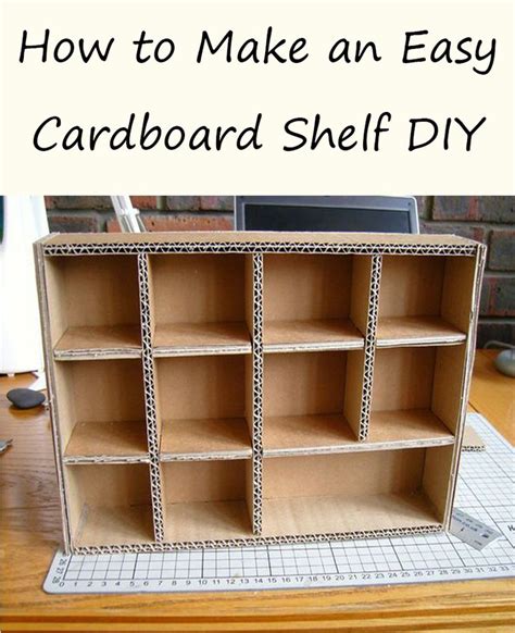 How To Make An Easy Cardboard Shelf Diy In 2021 Diy Cardboard