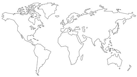 Карта Мира С Границами Стран Для Разрисования HD фотoграфии