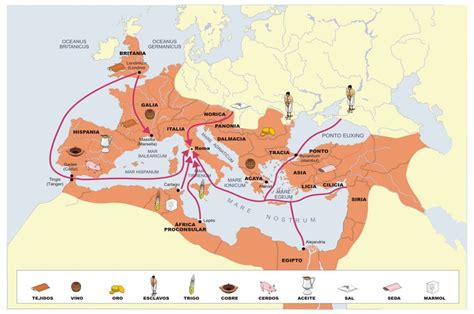 A Map Showing The Roman Empire And Its Routes