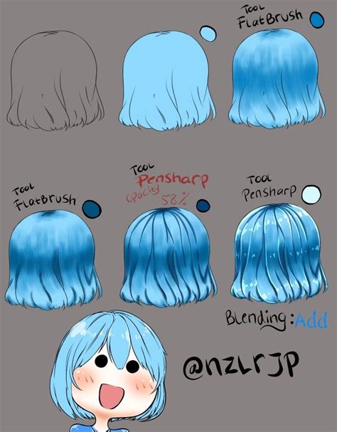 Colouring Hair Colouring By Nzlrjp Drawing Hair Tutorial Anime