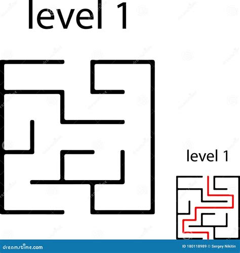 Simple Maze Stock Illustrations 16916 Simple Maze Stock