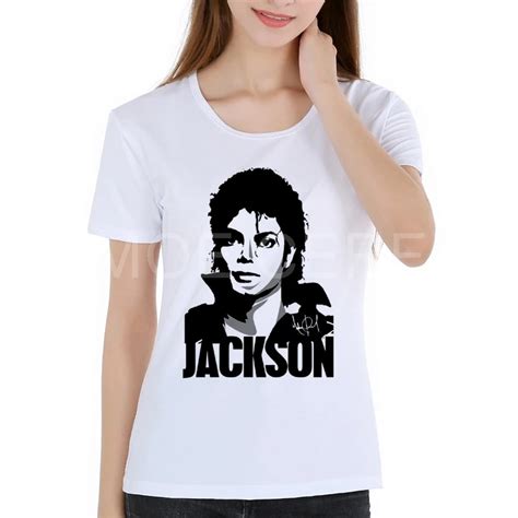 2018 Short Sleeve Michael Jackson Women T Shirts Summer Personalised