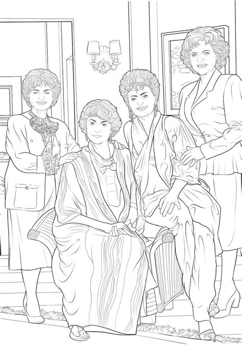 Download sheet music for the golden girls. Hair With Gold Highlights Coloring Pages