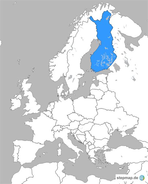 Stepmap Finnland Landkarte Für Europa