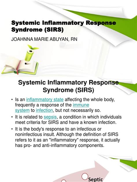 Systemic Inflammatory Response Syndrome Pdf Immunology Medical