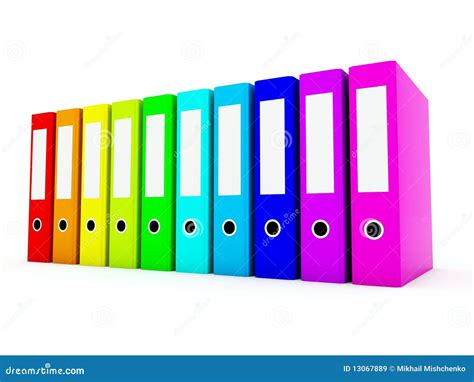 Colored Folders Stock Illustration Illustration Of Folder 13067889