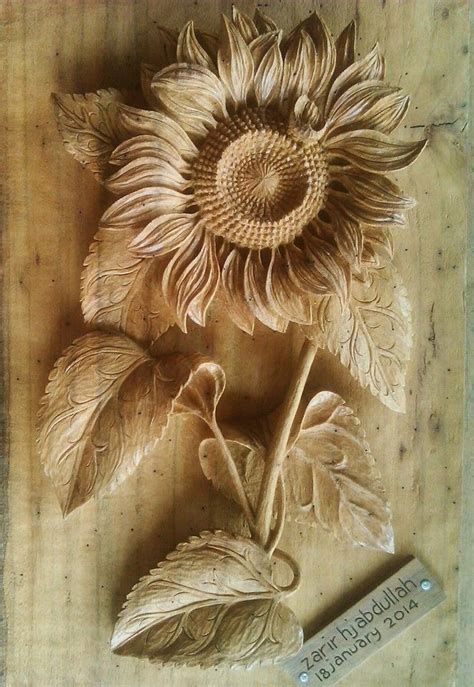 Sunflower 2 Dremel Wood Carving Wood Carving Art Wood Art Wood