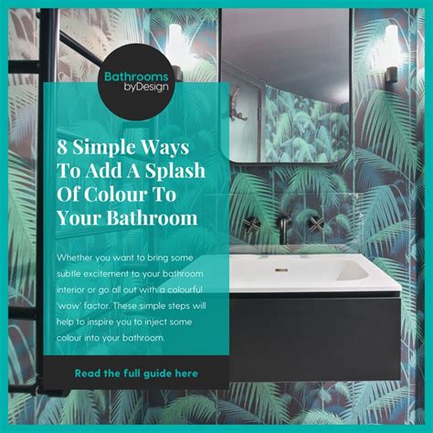 blog 8 simple ways to add a splash of colour to your bathroom color splash unique bathroom