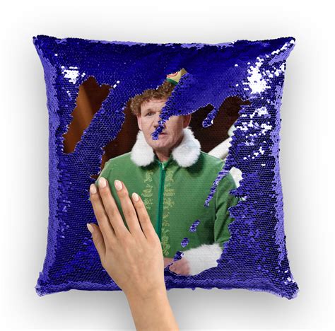 Gordon Ramsay Dressed As Buddy The Elf ﻿sequin Cushion Ainsley