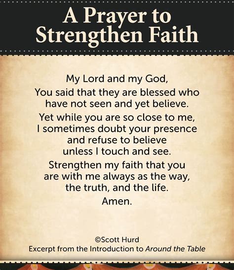 A Prayer To Strengthen Faith My Lord And My God You Said That They Are
