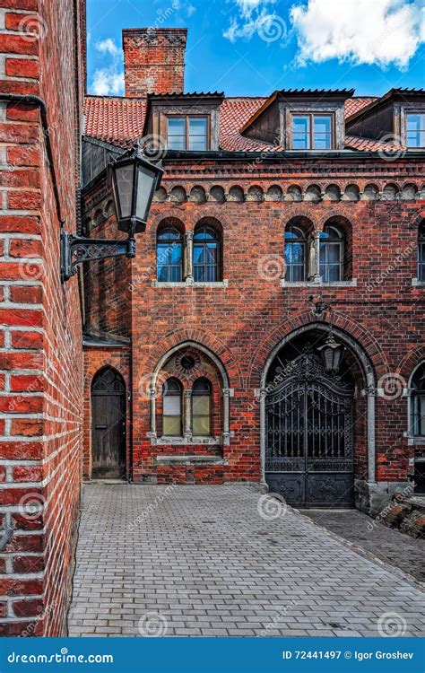 Medieval Red Brick House Stock Image Image Of People 72441497
