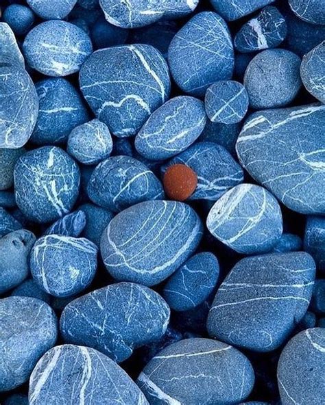 Blues Shore Stones Colour Blue Aesthetic Stone Stone Wallpaper