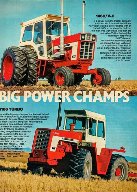 Ih Big Power Champs Ad Featuring The 1468 V 8 And 4166 Fwd