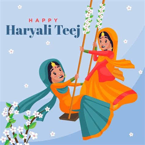 Plantilla De Diseño De Banner De Festival Happy Haryali Teej Vector