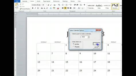 How To Make A Calendar In Microsoft Word Prntbl