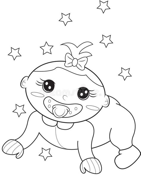 Pacifier Coloring Page Stock Illustration Illustration Of