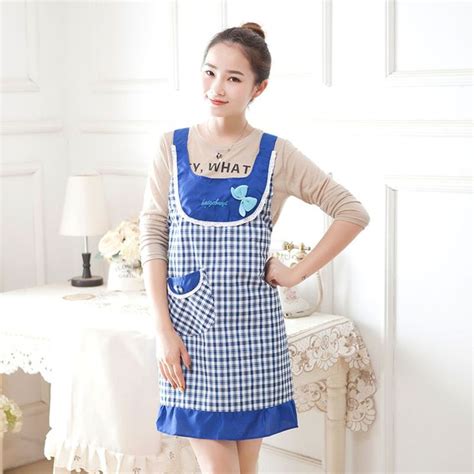 5 Colors Korean Style Apron Cross Strip Cooking Aprons For Women Kitchen Cleaning Sanitary Cute