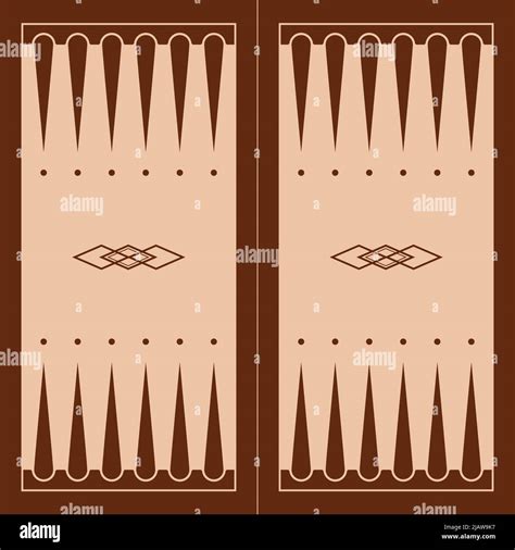 Backgammon Board For Playing With Chips And Dice Vector Illustration