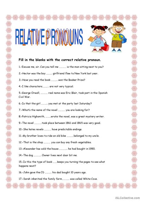 Defining And Non Defining Relativ English Esl Worksheets Pdf And Doc