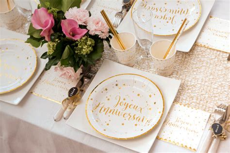 Deco Anniversaire Noir Et Or