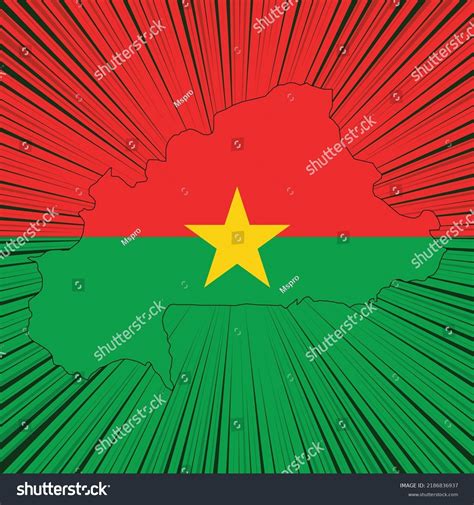Burkina Faso Independence Day Map Design Stock Vector Royalty Free