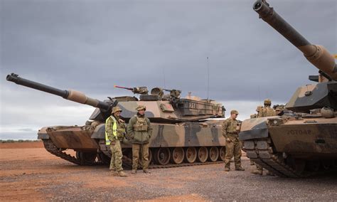 Two M1a1 Abrams Tanks From 1bde Australian Army 1st Brigade At
