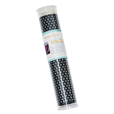Applique Glitter Sheet Black Polka Dot