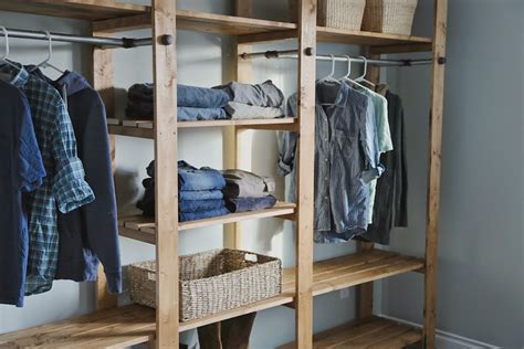Diy Industrial Style Wood Slat Closet System With